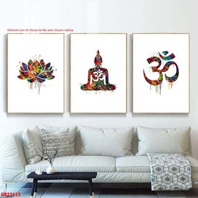 Download file gốc File gốc in bộ tranh decor treo tráng gương canvas GB22625 (in mica) 3D