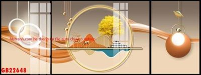 File ảnh gốc File gốc in bộ tranh decor treo tráng gương canvas GB22648 (chuyên in mica)
