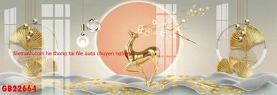 File tranh File gốc in bộ tranh decor treo tráng gương canvas GB22664 (file gốc) chủ đề phong thủy