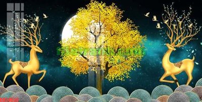 File PSD File gốc in bộ tranh decor treo tráng gương canvas GB24024 (bản gốc) đã tách nền