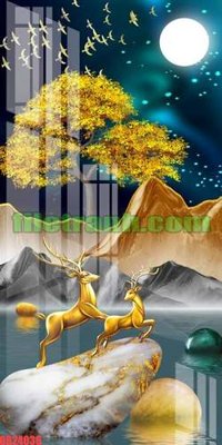 Tải file File gốc in bộ tranh decor treo tráng gương canvas GB24036 (gốc) làm tranh trang trí