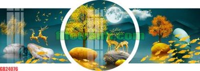 File gốc File gốc in bộ tranh decor treo tráng gương canvas GB24076 cho in ấn và thiết kế