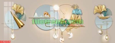 Tải file gốc File gốc in bộ tranh decor treo tráng gương canvas GB24082 (để in lụa)