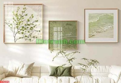 File tranh File gốc in bộ tranh decor treo tráng gương canvas GB24131 (gốc) in trên kính