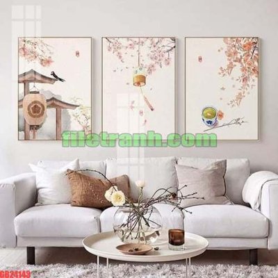 Tải file File gốc in bộ tranh decor treo tráng gương canvas GB24143 (gốc) làm file tranh quảng cáo