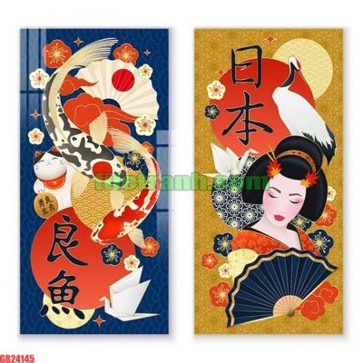 Download file tranh PSD File gốc in bộ tranh decor treo tráng gương canvas GB24145 để chỉnh sửa