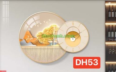 File gốc in ấn File gốc in bộ tranh decor treo tráng gương canvas GB24151 độ phân giải cao