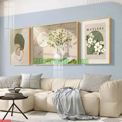 Download file gốc File gốc in bộ tranh decor treo tráng gương canvas GB24156 (in lụa) tranh 3D