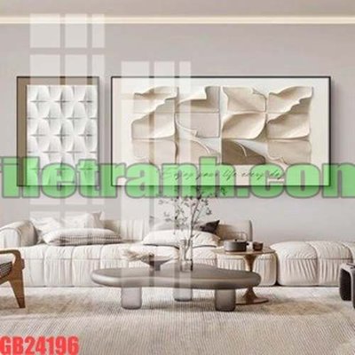File tranh File gốc in bộ tranh decor treo tráng gương canvas GB24196 (ảnh gốc) không bị mờ