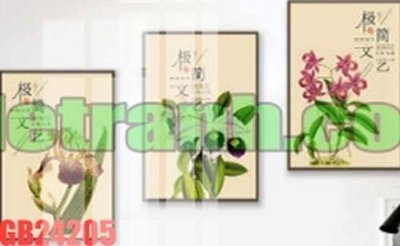 File tranh ảnh gốc File gốc in bộ tranh decor treo tráng gương canvas GB24205 dùng cho in khổ lớn