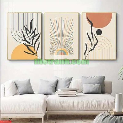 File in trần File gốc in bộ tranh decor treo tráng gương canvas GB24209 (bản gốc) mây trời