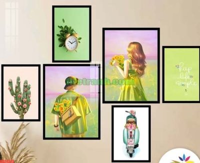 Mua file gốc File gốc in bộ tranh decor treo tráng gương canvas GB24243 (in ấn) tại Filetranh.com