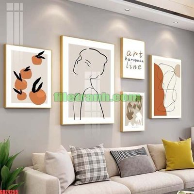 File in trần File gốc in bộ tranh decor treo tráng gương canvas GB24255 (file gốc) hoa văn 3D