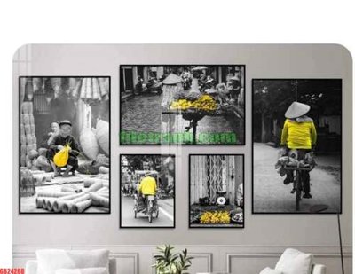 Tải file gốc File gốc in bộ tranh decor treo tráng gương canvas GB24268 (in khổ lớn) không vỡ