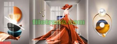 Download file gốc File gốc in bộ tranh decor treo tráng gương canvas GB24363 (in lụa) cao cấp