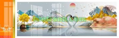 Tải file gốc File gốc in bộ tranh decor treo tráng gương canvas GB24364 (in khổ lớn) không mờ