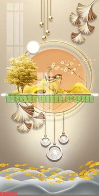 File ảnh File gốc in bộ tranh decor treo tráng gương canvas GB24371 (gốc) trang trí khách sạn