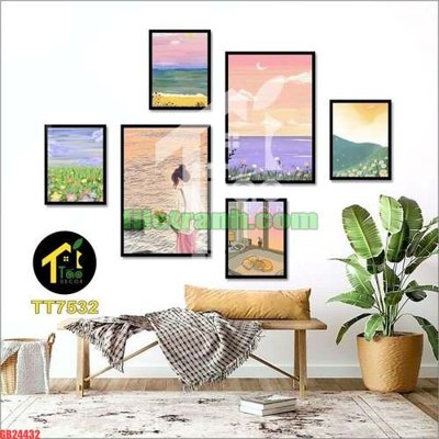 Tải file File gốc in bộ tranh decor treo tráng gương canvas GB24432 (gốc) in nhanh
