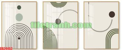 Cung cấp file tranh gốc File gốc in bộ tranh decor treo tráng gương canvas GB24452 độc quyền