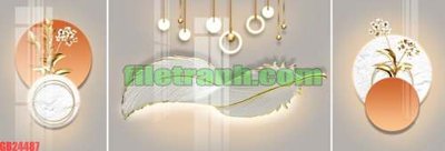File ảnh File gốc in bộ tranh decor treo tráng gương canvas GB24487 (gốc) in Hiflex