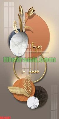 File tranh File gốc in bộ tranh decor treo tráng gương canvas GB24507 (gốc) chủ đề trừu tượng