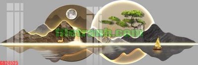 Download file File gốc in bộ tranh decor treo tráng gương canvas GB24525 (gốc) cho xưởng in