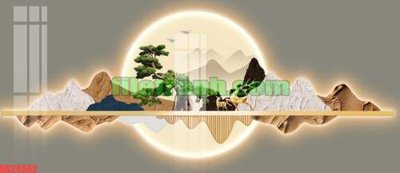 File PSD File gốc in bộ tranh decor treo tráng gương canvas GB24562 (gốc) nhiều lớp (multi-layer)