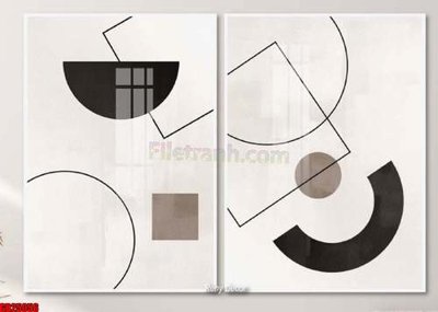 File gốc in ấn File gốc in bộ tranh decor treo tráng gương canvas GB25056 độ phân giải cao