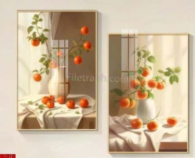 Tải file gốc in lụa File gốc in bộ tranh decor treo tráng gương canvas GB25116 siêu nét