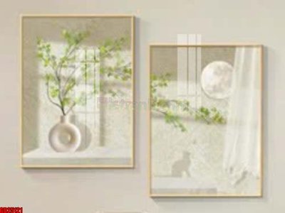 File tranh gốc File gốc in bộ tranh decor treo tráng gương canvas GB25121 (bản quyền) Filetranh.com