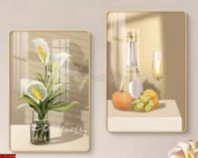 File gốc File gốc in bộ tranh decor treo tráng gương canvas GB25127 (trang trí) phòng ngủ