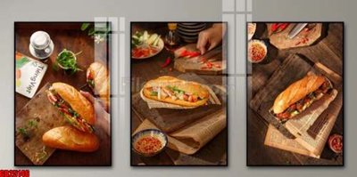 File tranh File gốc in bộ tranh decor treo tráng gương canvas GB25146 (bản gốc) in lụa 3D