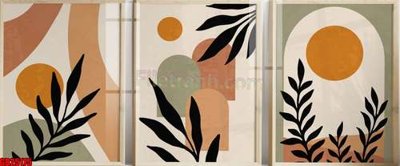 File gốc File gốc in bộ tranh decor treo tráng gương canvas GB25175 (in ấn) màu sắc trung thực