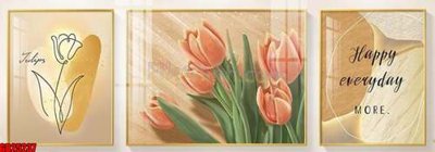 File gốc File gốc in bộ tranh decor treo tráng gương canvas GB25237 (in lụa) hoa văn cổ điển