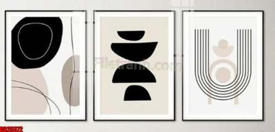 File gốc File gốc in bộ tranh decor treo tráng gương canvas GB25372 (bản quyền) cho in ấn