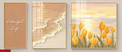 File tranh File gốc in bộ tranh decor treo tráng gương canvas GB25393 (bản gốc) treo quán cafe