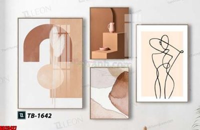 File tranh File gốc in bộ tranh decor treo tráng gương canvas GB25427 (ảnh gốc) in trần xuyên sáng