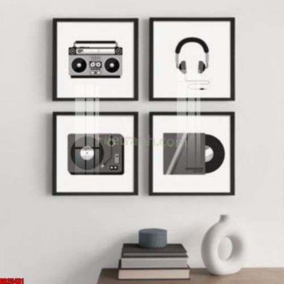 File gốc File gốc in bộ tranh decor treo tráng gương canvas GB25431 (in lụa) tranh phong thủy