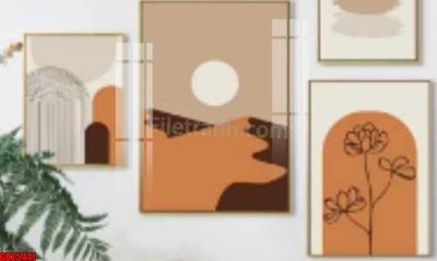 File gốc File gốc in bộ tranh decor treo tráng gương canvas GB25441 (bản quyền) cho in ấn