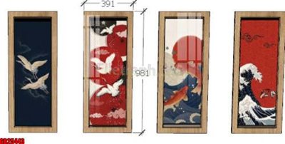 Tải file File gốc in bộ tranh decor treo tráng gương canvas GB25443 (gốc) chủ đề phong thủy