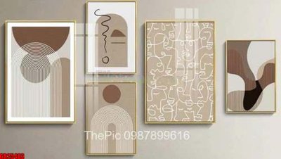 File tranh File gốc in bộ tranh decor treo tráng gương canvas GB25483 (bản gốc) in canvas