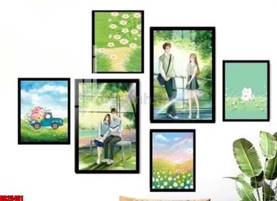 Download file tranh File gốc in bộ tranh decor treo tráng gương canvas GB25491 (file gốc PSD)