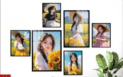 Tải file File gốc in bộ tranh decor treo tráng gương canvas GB25493 (gốc) làm file in ấn