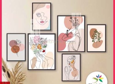 File gốc File gốc in bộ tranh decor treo tráng gương canvas GB25495 (trang trí) phòng ngủ