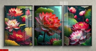 Tải file File gốc in bộ tranh decor treo tráng gương canvas GB25564 (gốc) làm file in ấn