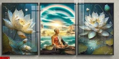 File ảnh File gốc in bộ tranh decor treo tráng gương canvas GB25571 (gốc) in decal dán tường