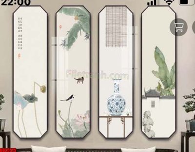 File in lụa File gốc in bộ tranh decor treo tráng gương canvas GB25575 (phong cảnh) File gốc in bộ tranh decor treo tráng gương canvas GB25575
