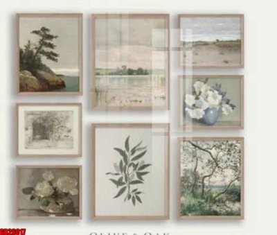 Ảnh gốc File gốc in bộ tranh decor treo tráng gương canvas GB26017 (độ nét cao) in mica