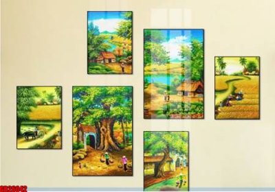 File gốc File gốc in bộ tranh decor treo tráng gương canvas GB26042 (PNG) không nền chất lượng