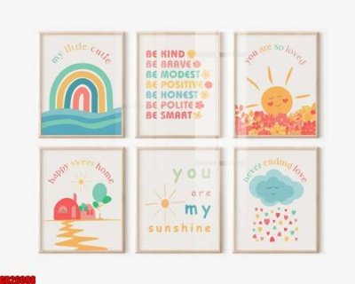 File tranh File gốc in bộ tranh decor treo tráng gương canvas GB26088 (gốc) chủ đề động vật